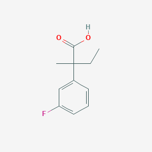 molecular formula C11H13FO2 B7968761 2-(3-Fluorophenyl)-2-methylbutanoic acid 