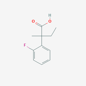 molecular formula C11H13FO2 B7968769 2-(2-Fluorophenyl)-2-methylbutanoic acid 