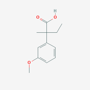 molecular formula C12H16O3 B7968775 2-(3-Methoxyphenyl)-2-methylbutanoic acid 