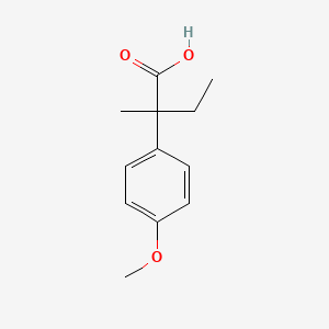 molecular formula C12H16O3 B7968777 2-(4-Methoxyphenyl)-2-methylbutanoic acid 