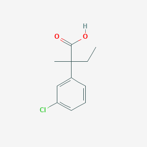 molecular formula C11H13ClO2 B7968778 2-(3-Chlorophenyl)-2-methylbutanoic acid 