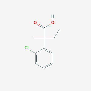 molecular formula C11H13ClO2 B7968781 2-(2-Chlorophenyl)-2-methylbutanoic acid 