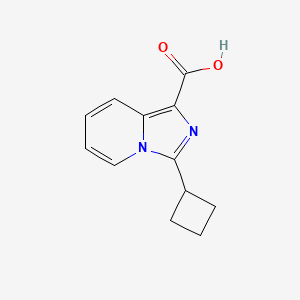 molecular formula C12H12N2O2 B7968791 3-环丁基咪唑并[1,5-a]吡啶-1-羧酸 