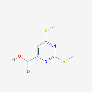 molecular formula C7H8N2O2S2 B7968887 4-Pyrimidinecarboxylicacid, 2,6-bis(methylthio)- CAS No. 90151-13-6