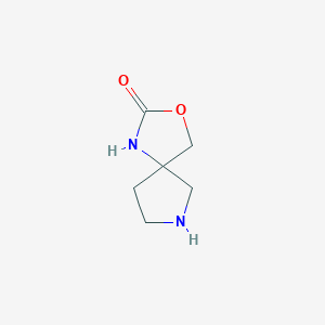molecular formula C6H10N2O2 B7968901 3-Oxa-1,7-diazaspiro[4.4]nonan-2-one 