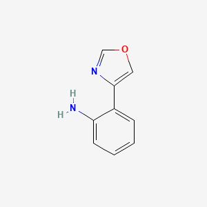 molecular formula C9H8N2O B7968932 2-(1,3-Oxazol-4-yl)aniline 