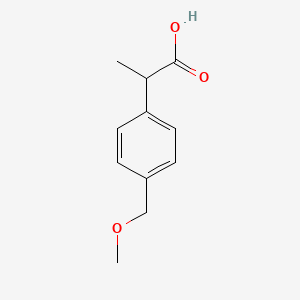 molecular formula C11H14O3 B7968994 2-(4-(Methoxymethyl)phenyl)propanoic acid 