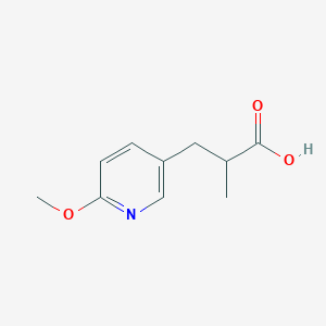 molecular formula C10H13NO3 B7969008 3-(6-Methoxypyridin-3-yl)-2-methylpropanoic acid 