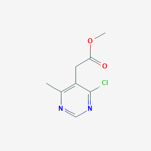molecular formula C8H9ClN2O2 B7969028 Methyl (4-chloro-6-methylpyrimidin-5-yl)acetate 