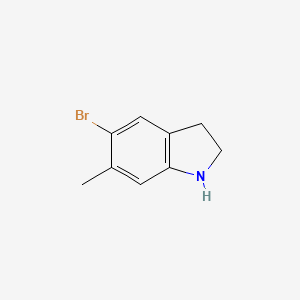 molecular formula C9H10BrN B7969047 5-Bromo-6-methylindoline 