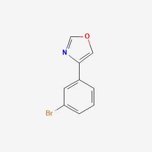 molecular formula C9H6BrNO B7969054 4-(3-Bromophenyl)oxazole 