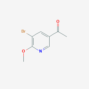 molecular formula C8H8BrNO2 B7969069 1-(5-Bromo-6-methoxypyridin-3-yl)ethan-1-one 