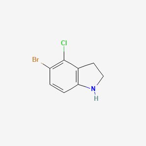 molecular formula C8H7BrClN B7969086 5-Bromo-4-chloroindoline 