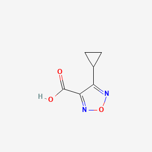 molecular formula C6H6N2O3 B7969093 4-Cyclopropyl-1,2,5-oxadiazole-3-carboxylic acid 