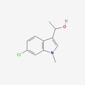 molecular formula C11H12ClNO B7969118 1-(6-Chloro-1-methylindol-3-yl)ethanol 