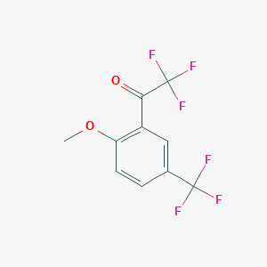 molecular formula C10H6F6O2 B7969124 2,2,2-Trifluoro-1-(2-methoxy-5-trifluoromethylphenyl)ethanone 