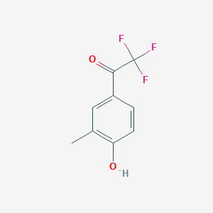 molecular formula C9H7F3O2 B7969128 2,2,2-Trifluoro-1-(4-hydroxy-3-methyl-phenyl)-ethanone 