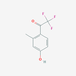 molecular formula C9H7F3O2 B7969129 2,2,2-Trifluoro-1-(4-hydroxy-2-methylphenyl)ethanone 