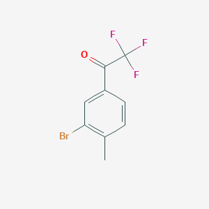 molecular formula C9H6BrF3O B7969139 1-(3-Bromo-4-methyl-phenyl)-2,2,2-trifluoro-ethanone 