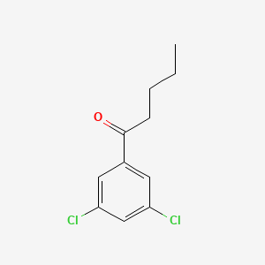 molecular formula C11H12Cl2O B7969142 1-(3,5-Dichlorophenyl)pentan-1-one 