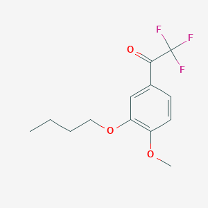 molecular formula C13H15F3O3 B7969167 3'-n-Butoxy-4'-methoxy-2,2,2-trifluoroacetophenone 