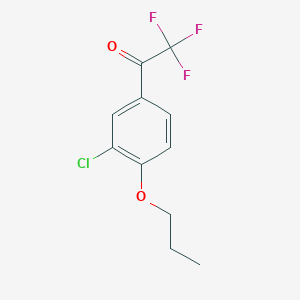molecular formula C11H10ClF3O2 B7969200 1-(3-Chloro-4-propoxyphenyl)-2,2,2-trifluoroethanone 
