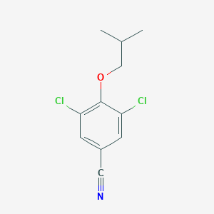 molecular formula C11H11Cl2NO B7969208 3,5-Dichloro-4-isobutoxybenzonitrile 