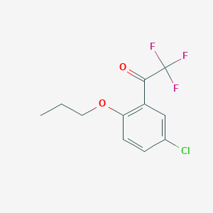 molecular formula C11H10ClF3O2 B7969233 3'-Chloro-6'-n-propoxy-2,2,2-trifluoroacetophenone 