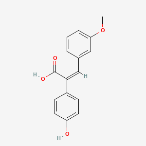 molecular formula C16H14O4 B7969263 Alpha-Carboxy-4-hydroxy-3'-methoxystilbene 