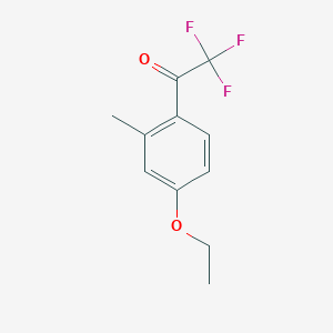 molecular formula C11H11F3O2 B7969284 4'-Ethoxy-2'-methyl-2,2,2-trifluoroacetophenone 