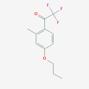 molecular formula C12H13F3O2 B7969288 2'-Methyl-4'-n-propoxy-2,2,2-trifluoroacetophenone 