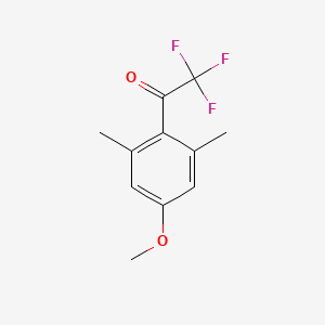 molecular formula C11H11F3O2 B7969292 2,2,2-Trifluoro-1-(4-methoxy-2,6-dimethylphenyl)ethanone 