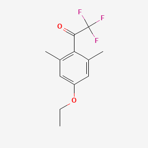 molecular formula C12H13F3O2 B7969293 2',6'-Dimethyl-4'-ethoxy-2,2,2-trifluoroacetophenone 
