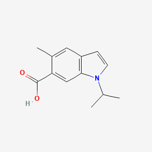 molecular formula C13H15NO2 B7969316 1-Isopropyl-5-methyl-1H-indole-6-carboxylic acid 