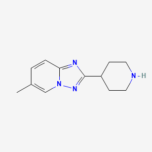 molecular formula C12H16N4 B7969319 6-Methyl-2-(Piperidin-4-Yl)-[1,2,4]Triazolo[1,5-A]Pyridine 