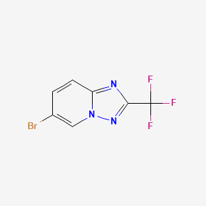 molecular formula C7H3BrF3N3 B7969331 6-Bromo-2-(trifluoromethyl)-[1,2,4]triazolo[1,5-A]pyridine 