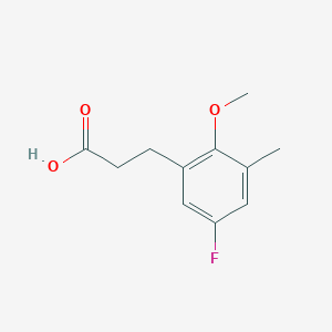 molecular formula C11H13FO3 B7969368 3-(5-Fluoro-2-methoxy-3-methylphenyl)propanoic acid 