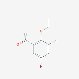 molecular formula C10H11FO2 B7969375 2-Ethoxy-5-fluoro-3-methylbenzaldehyde 