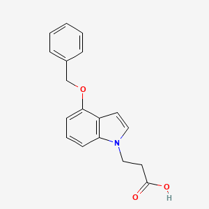 molecular formula C18H17NO3 B7969383 3-(4-Benzyloxy-indol-1-yl)-propionic acid 