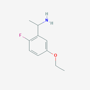 molecular formula C10H14FNO B7969412 1-(5-Ethoxy-2-fluorophenyl)ethanamine 