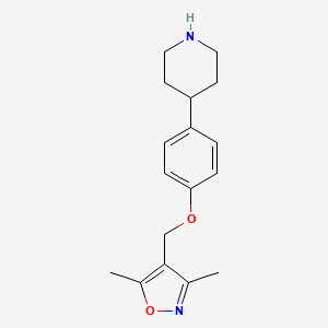 molecular formula C17H22N2O2 B7969443 4-{4-[(Dimethyl-1,2-oxazol-4-yl)methoxy]phenyl}piperidine 