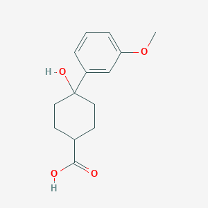 molecular formula C14H18O4 B7969454 4-Hydroxy-4-(3-methoxyphenyl)cyclohexane-1-carboxylic acid 