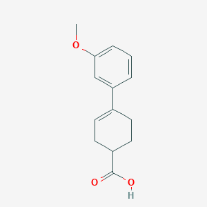 molecular formula C14H16O3 B7969462 4-(3-Methoxyphenyl)cyclohex-3-ene-1-carboxylic acid 
