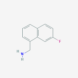 molecular formula C11H10FN B7969472 1-(Aminomethyl)-7-fluoronaphthalene 