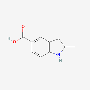 molecular formula C10H11NO2 B7969485 2-methyl-2,3-dihydro-1H-indole-5-carboxylic acid 