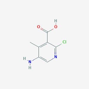 molecular formula C7H7ClN2O2 B7969498 5-Amino-2-chloro-4-methyl-nicotinic acid 