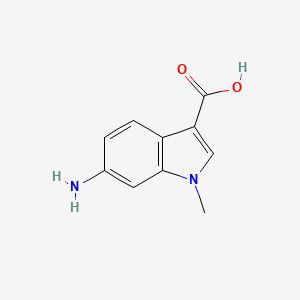 molecular formula C10H10N2O2 B7969507 6-amino-1-methyl-1H-indole-3-carboxylic acid 