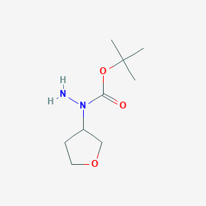 molecular formula C9H18N2O3 B7969531 N-(Tetrahydro-furan-3-yl)-hydrazinecarboxylic acid tert-butyl ester 