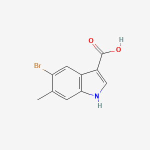 molecular formula C10H8BrNO2 B7969556 5-Bromo-6-methylindole-3-carboxylic Acid 