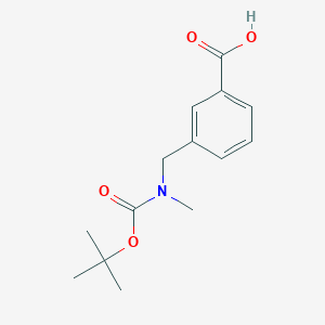molecular formula C14H19NO4 B7969570 3-[(Tert-butoxycarbonyl-methyl-amino)-methyl]-benzoic acid 